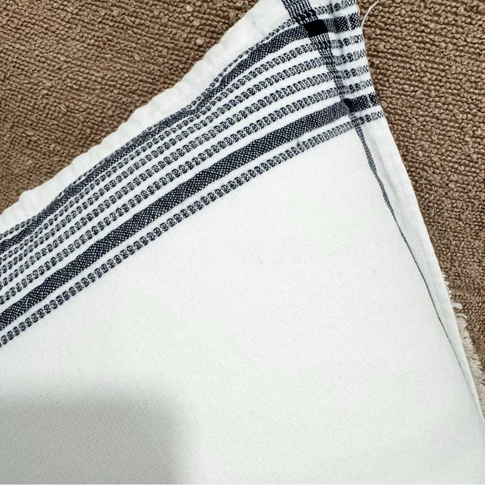 Handmade Modern Farmhouse Pillow Cover, Down Pillow Insert Included